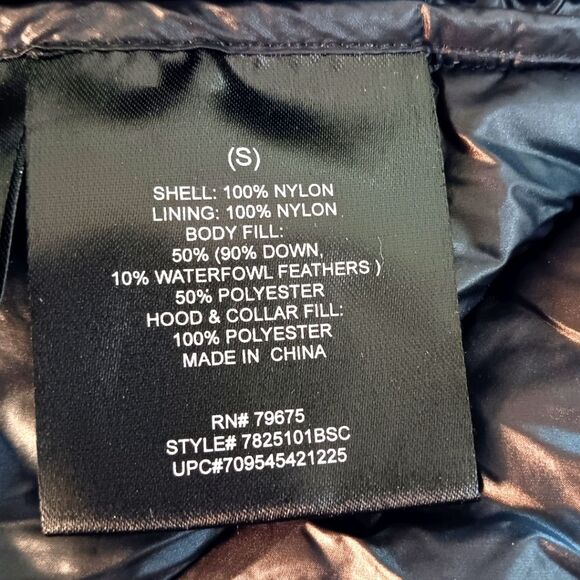 LONDON FOG Women’s Black Ultra Lightweight Packable Down Jacket Size Small - Picture 10 of 12